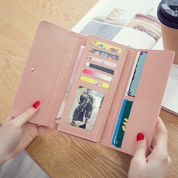 Pink Stitched Design Wallet/Clutch - Picture 4 of 5